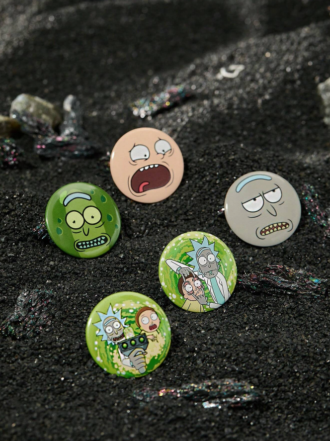 🌀 Broche Rick & Morty – Diseño Circular & Estilo Fantasía
