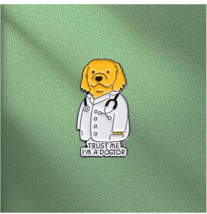 Pin de perro doctor