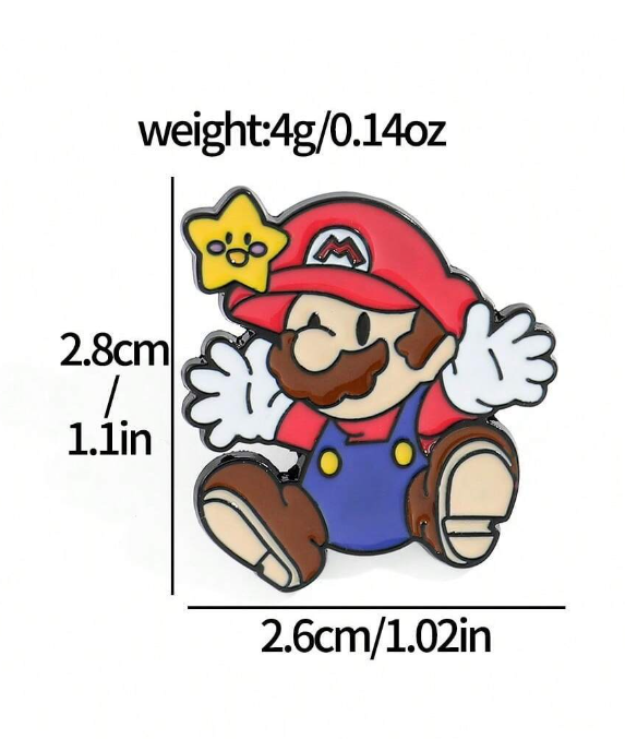 🎮 Broche Mario – Estilo Retro & Diseño Coleccionable