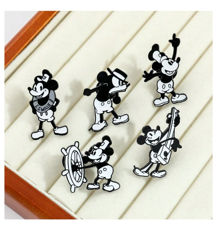 🎩 Broches Mickey Vintage – Estilo Dulce & Diseño Coleccionable