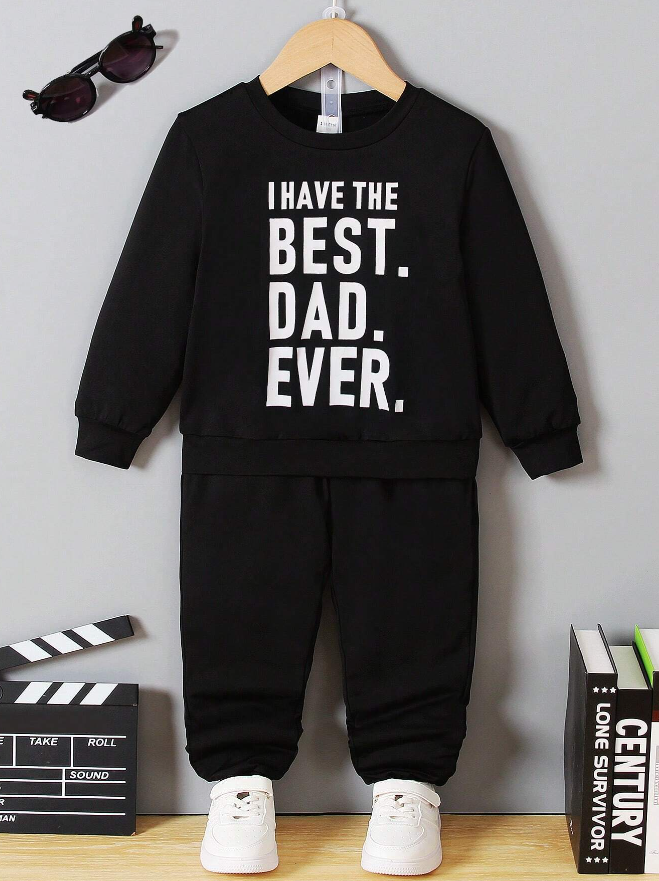 🖤 Sudadera Infantil – Eslogan “Best Dad Ever