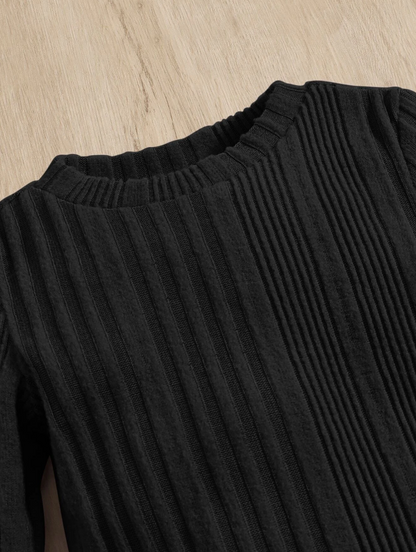 🖤 Vestido Bebé “Negro Acanalado”