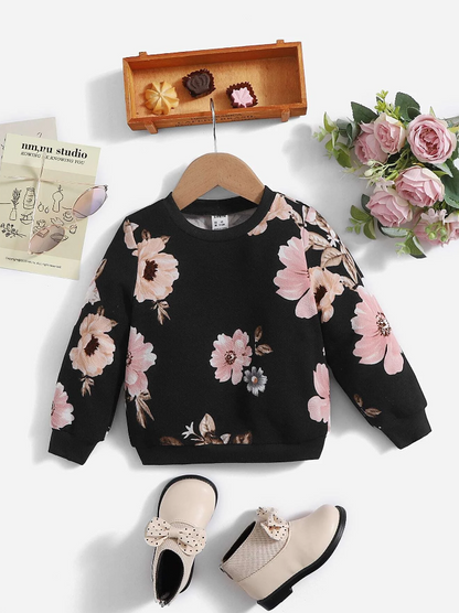 Sudadera de Niñas con Estampado Floral