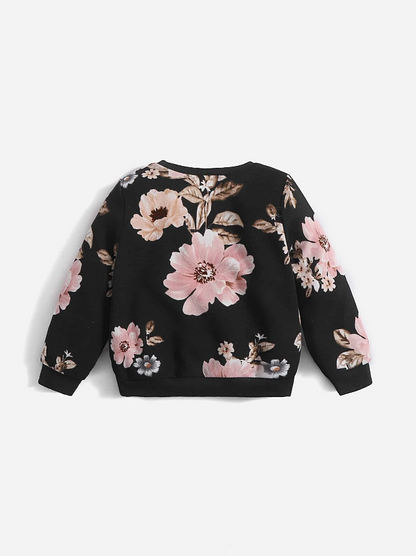 Sudadera de Niñas con Estampado Floral