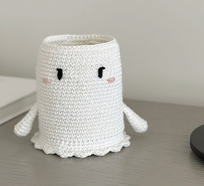 🍬 Fantasmita Dulcero – Amigurumi Decorativo y Funcional