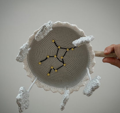 ☁️⭐ Móvil Colgante de Estrellas – Amigurumi Decorativo Hecho a Mano