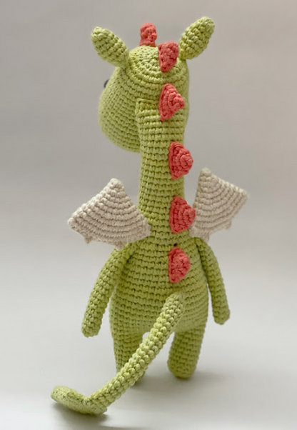 🐉💚 Dragón Guardián Verde – Amigurumi Hecho a Mano