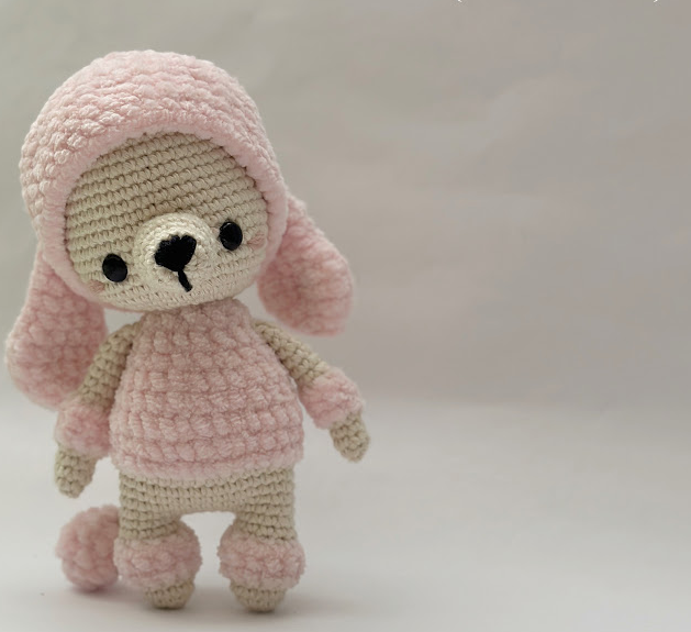 🐩 Caniche Rosado – Amigurumi de Estilo Suave y Esponjoso