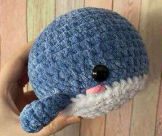 🐋 Ballena Azul de Peluche – Amigurumi Hecho a Mano