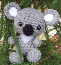 🐨 Koala Gris con Detalles Blancos – Amigurumi Hecho a Mano
