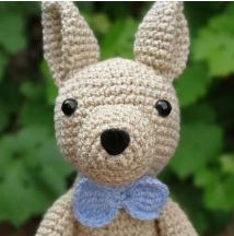 🦘💙 Amigurumi Canguro con Pañuelo Azul – Hecho a Mano