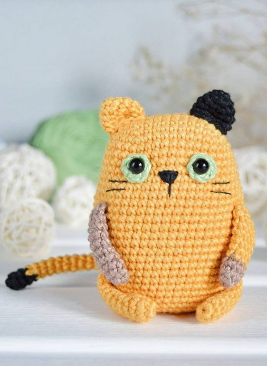 🐾💛 Gatito Mostaza – Amigurumi Hecho a Mano