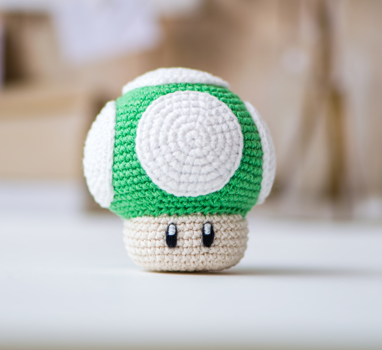 🍄 Hongo Super Mario – Amigurumi Hecho a Mano