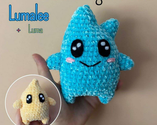 🌟💙 Lumalee + 💛 Luma – Amigurumis Hechos a Mano (Pack)