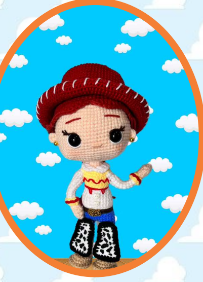 🤠🔴 Vaquerita Jessie – Amigurumi Hecho a Mano