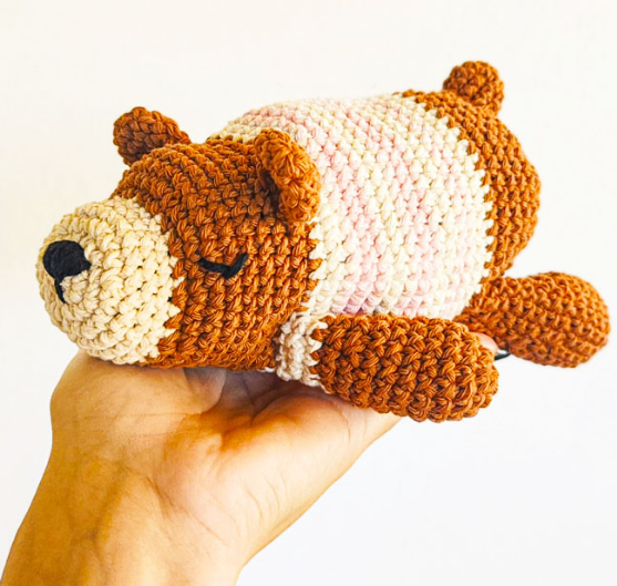 🐻💤 Osito Dormilón – Amigurumi Hecho a Mano