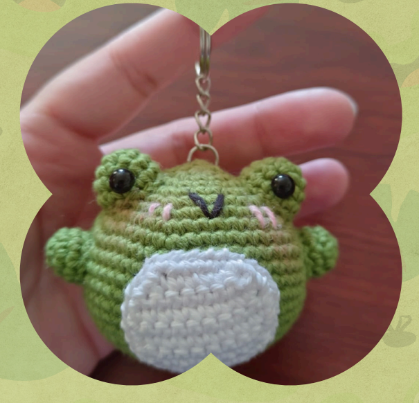 🐸 Ranita Llavero – Amigurumi Hecho a Mano