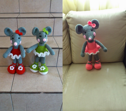 🐭 Ratita Bailarina – Amigurumi Hecho a Mano