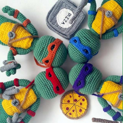 🐢 Tortugas Ninja –  Amigurumis Hechos a Mano