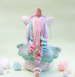 🦄 Unicornio Pastel con Alas – Amigurumi Hecho a Mano
