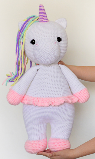 🦄 Unicornio Gigante Arcoíris – Amigurumi Hecho a Mano