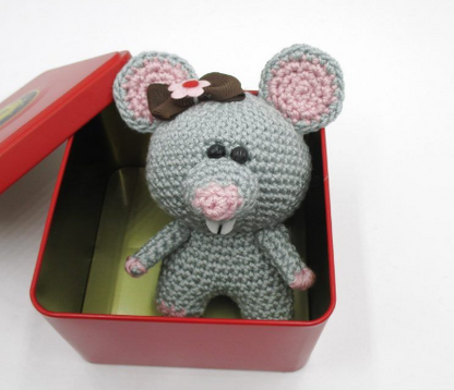 🐭 Ratoncita con Lazo – Amigurumi Hecho a Mano