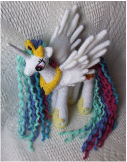 🦄 Princesa Celestia – Amigurumi Hecho a Mano