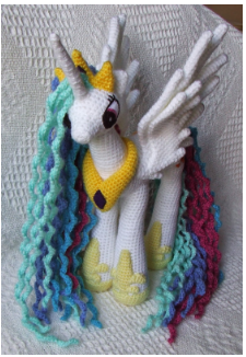 🦄 Princesa Celestia – Amigurumi Hecho a Mano