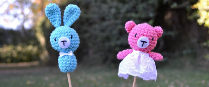 🐰🐻 Recuerdos de Bautizo – Amigurumi Hecho a Mano