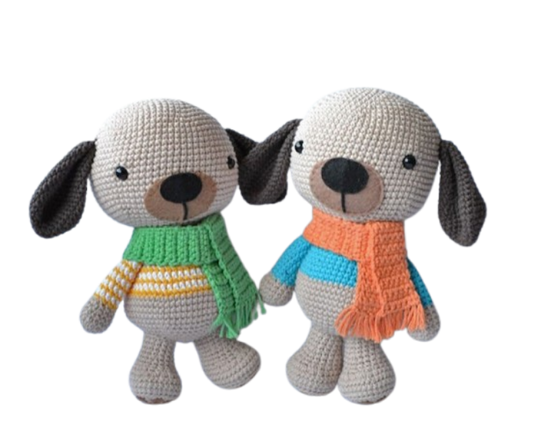 🐶 Perritos con Bufanda – Amigurumi Hecho a Mano