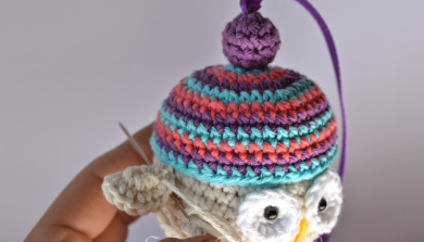 🦉 Buhito con Gorro de Colores – Amigurumi Hecho a Mano