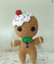 🧁 Muñeco Jengibre Cupcake – Amigurumi Hecho a Mano