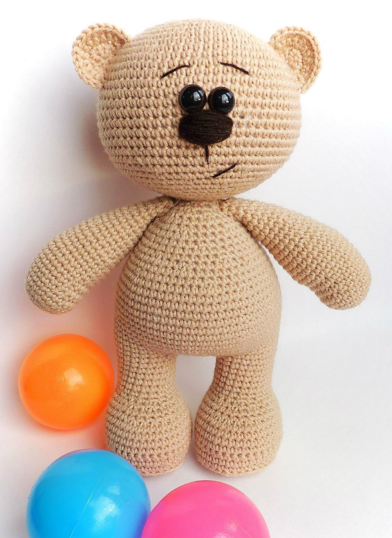 🧸 Osito Beige Clásico – Amigurumi Hecho a Mano