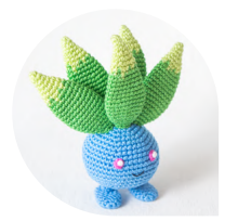 🌱 Oddish Pokémon – Amigurumi Hecho a Mano