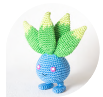 🌱 Oddish Pokémon – Amigurumi Hecho a Mano