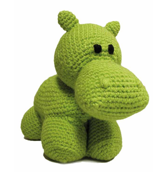 🦛 Hipopótamo Verde – Amigurumi Hecho a Mano