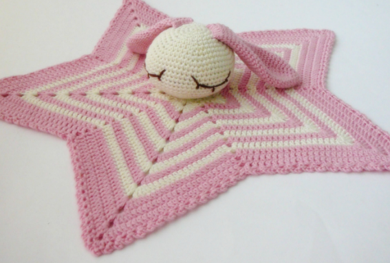 🍼 Conejito Manta de Apego – Amigurumi Hecho a Mano
