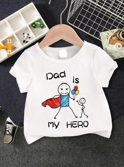⚡ Camiseta Bebé “Dad Is My Hero”