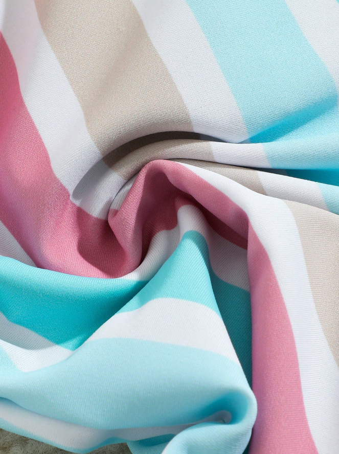 🌈 Traje de Baño Bebé “Rayas Pastel”