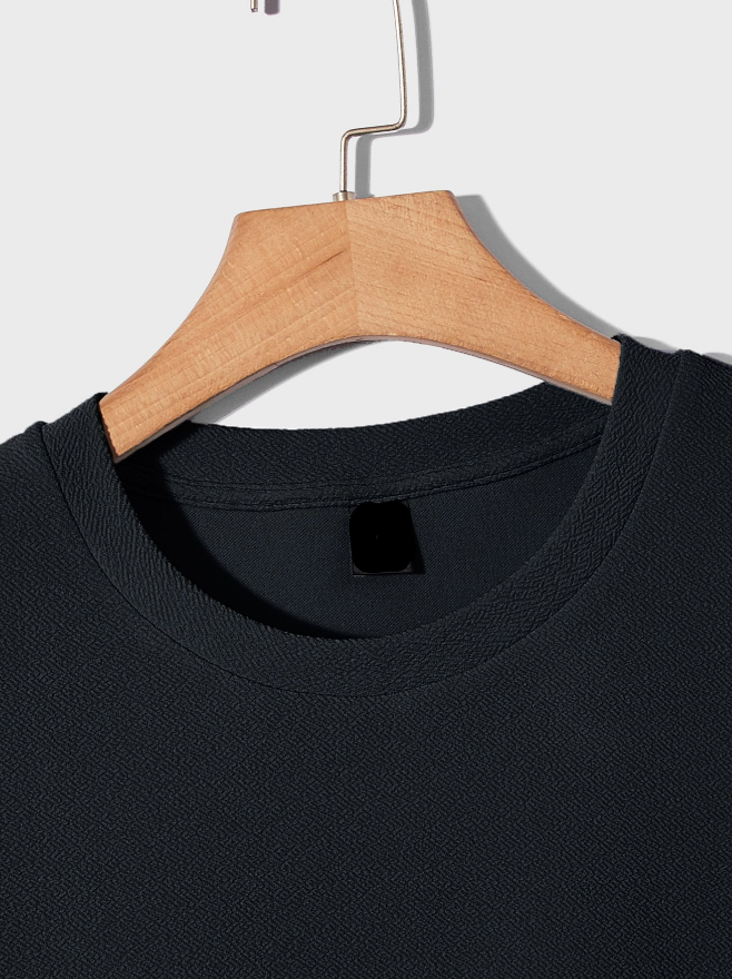 🖤 Camiseta Holgada Hombre – Manga Caída Color Sólido