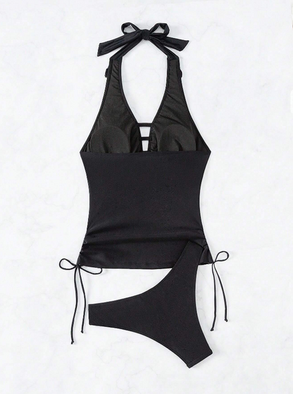 🖤 Bikini con Volantes y Hombros Descubiertos