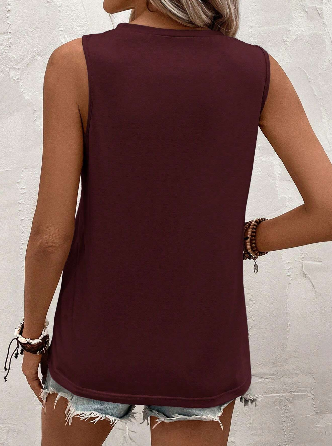 🍷 Top de Tirantes Plisado, Simple y Liso para Mujer
