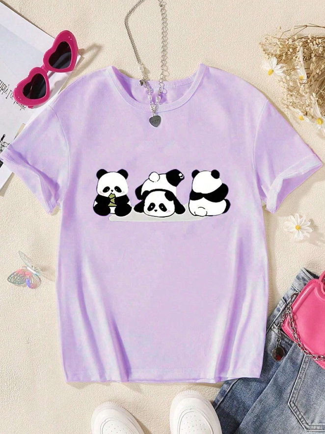 🐼 Camiseta Infantil – Pandas Veraniego