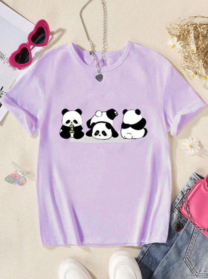 🐼 Camiseta Infantil – Pandas Veraniego
