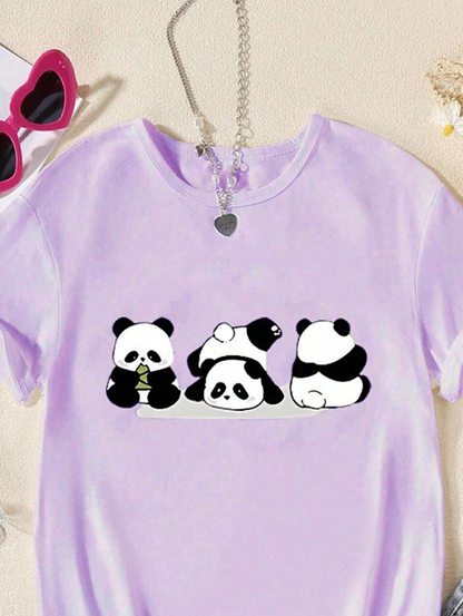 🐼 Camiseta Infantil – Pandas Veraniego