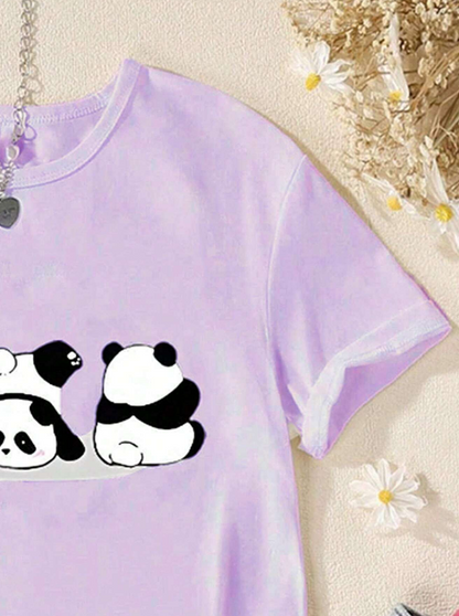 🐼 Camiseta Infantil – Pandas Veraniego