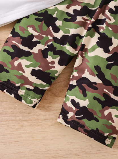 🧢 Set Casual Infantil – Camiseta + Shorts Camuflaje