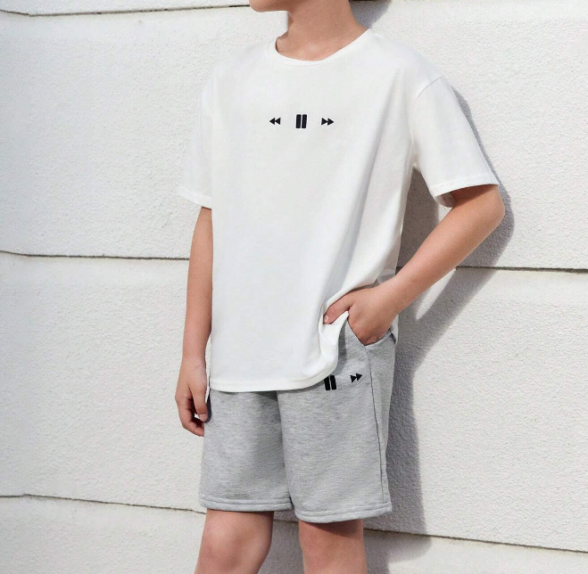 🎮 Set Infantil – Camiseta + Shorts Gráfico