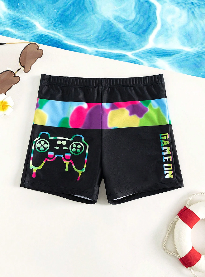 🎮 Shorts de Natación Infantil – Game On