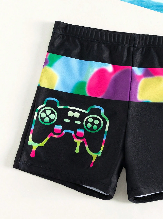 🎮 Shorts de Natación Infantil – Game On
